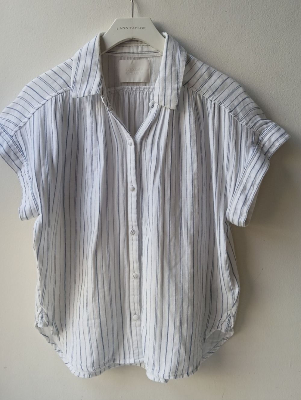 Citizens Of Humanity Cotton Gauze Stripe Shirt Women's XS